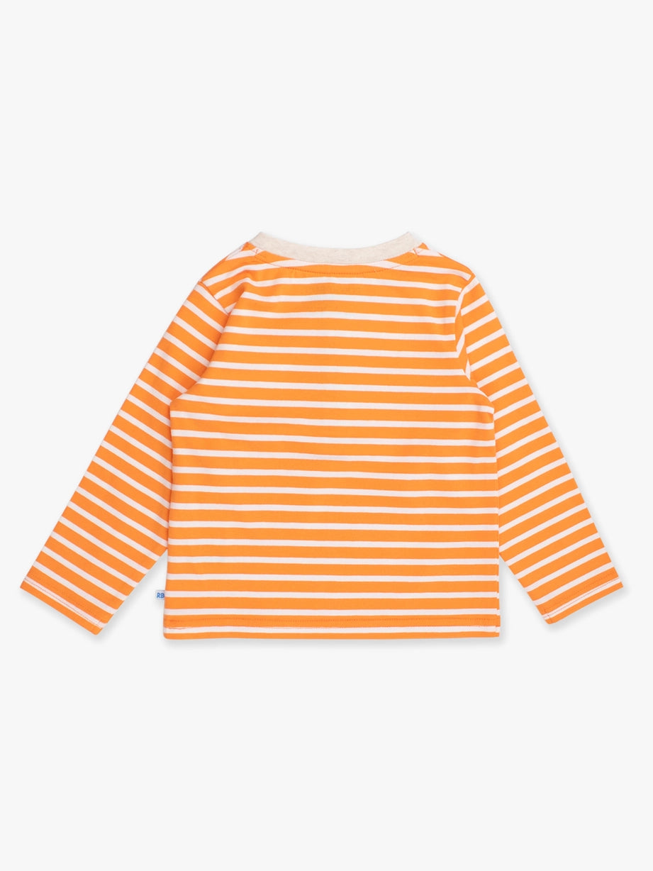 Striped Pumpkin Long Sleeve Tee