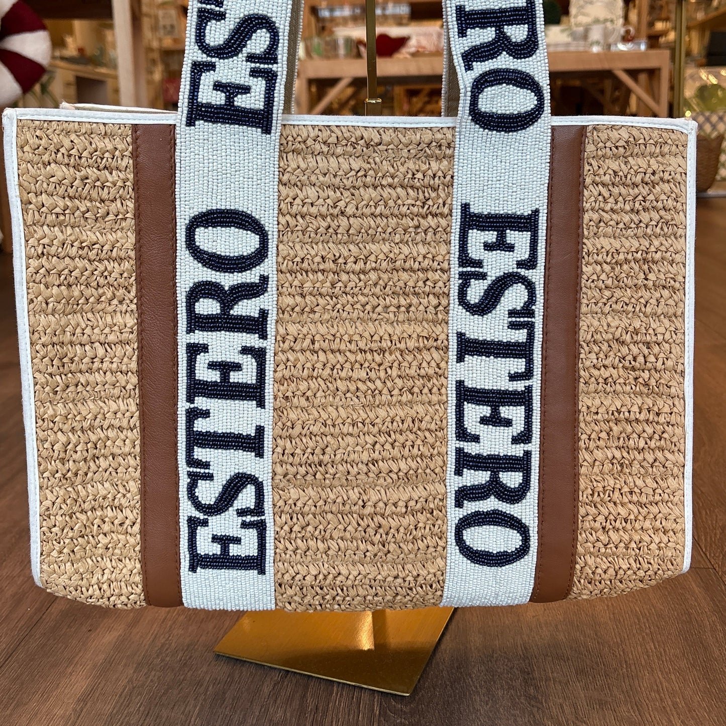 Estero Beaded Handle Tote