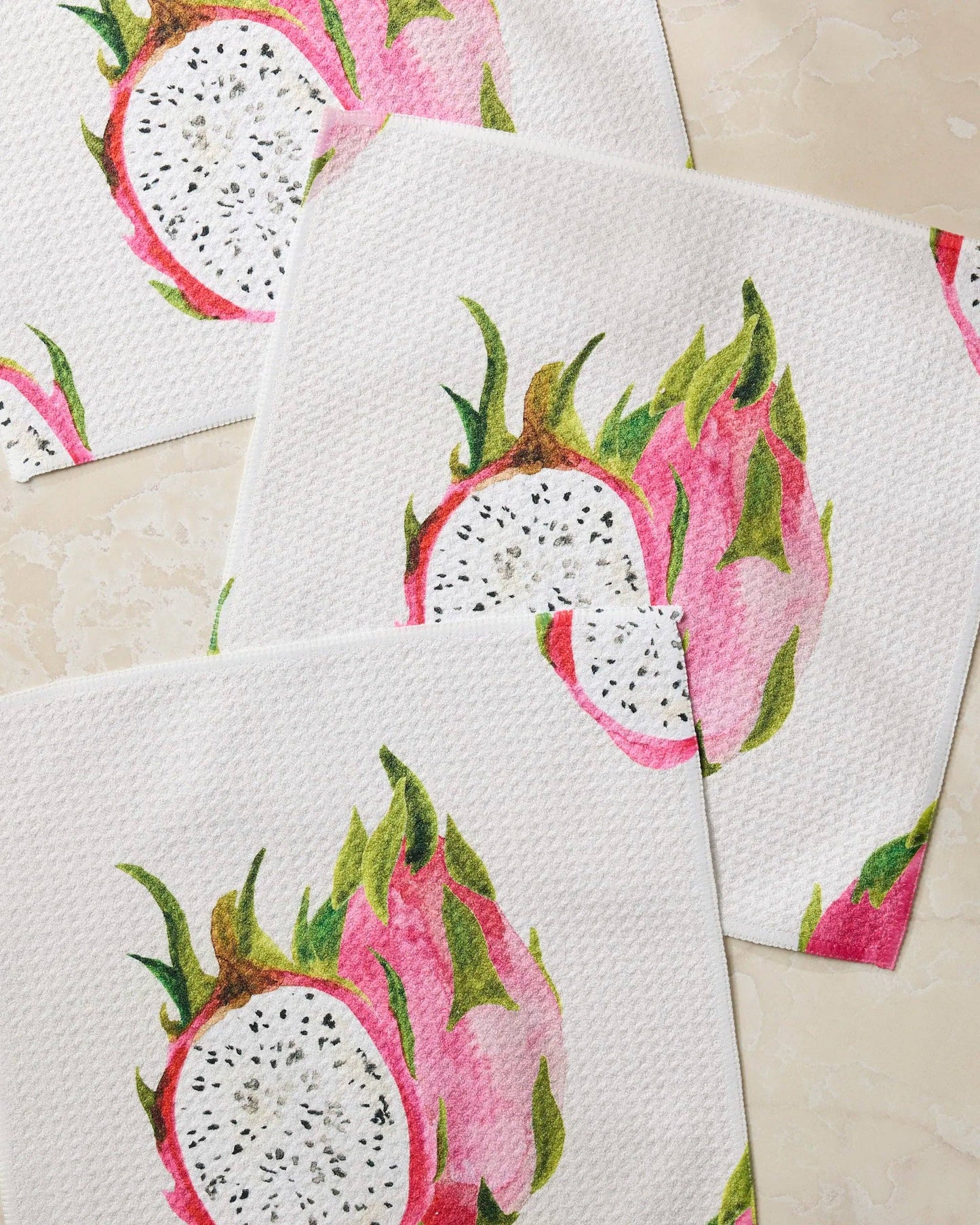 Pink Dragon Dishcloth Set
