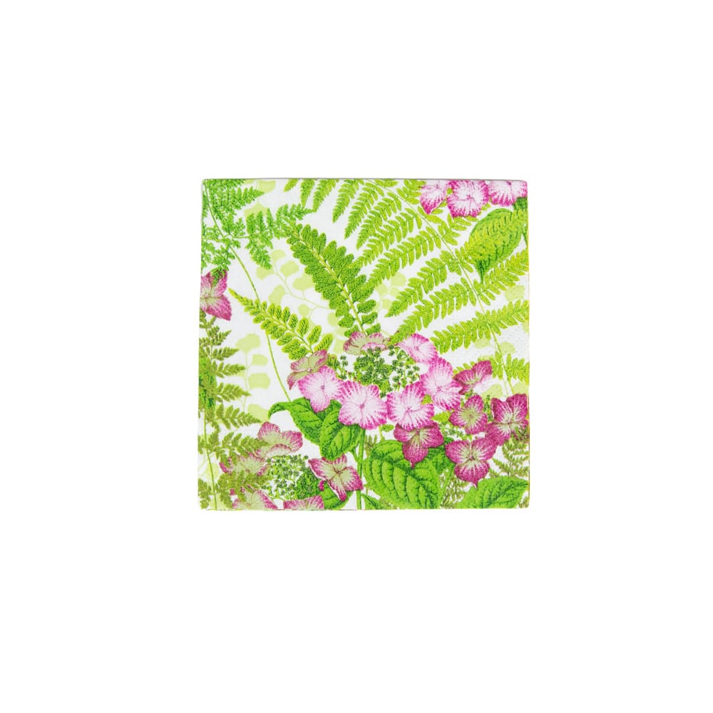 Caspari Fern Garden Napkin, Cocktail