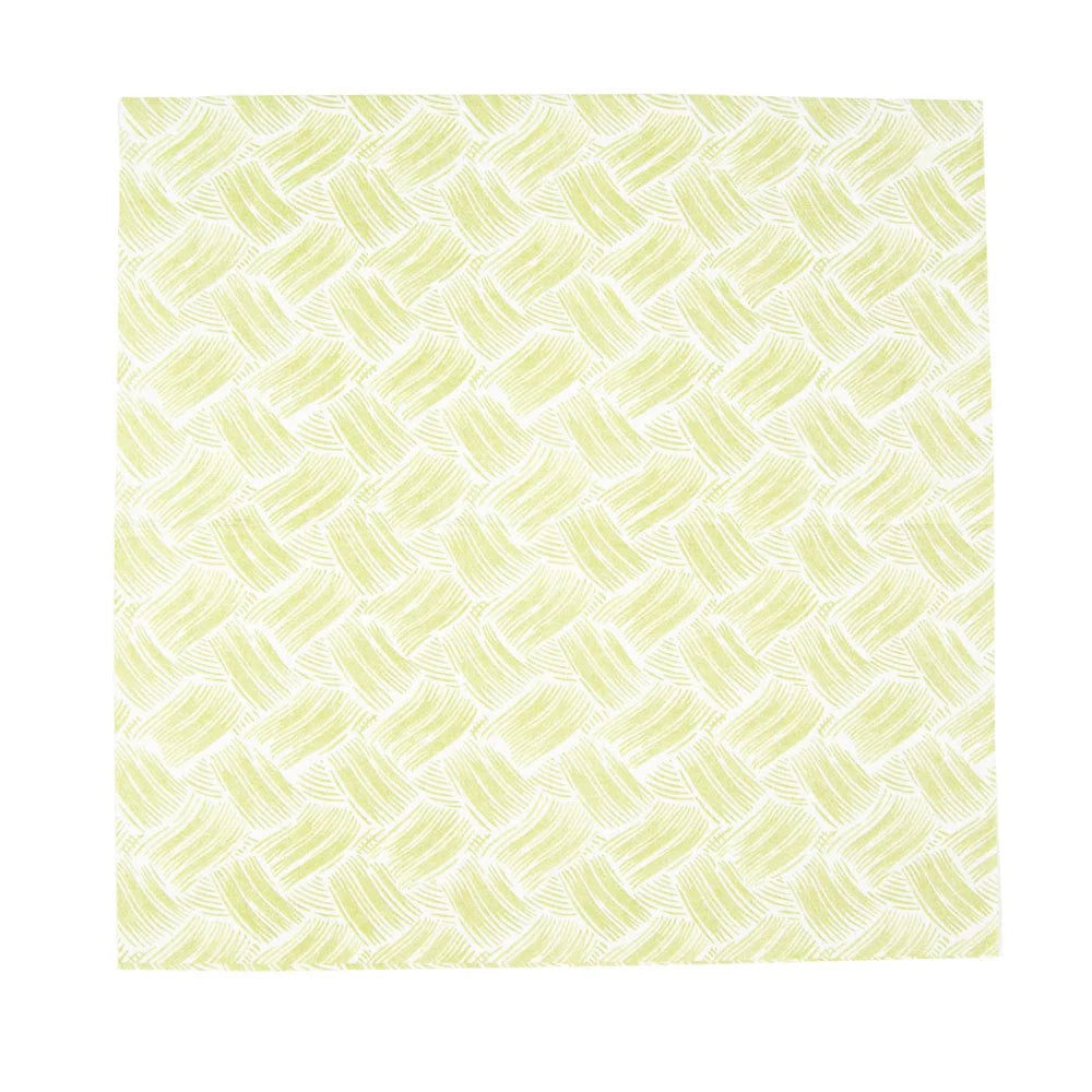 Basketry Moss Green-Paper Linen Napkin Airlaid Cocktail-15 In