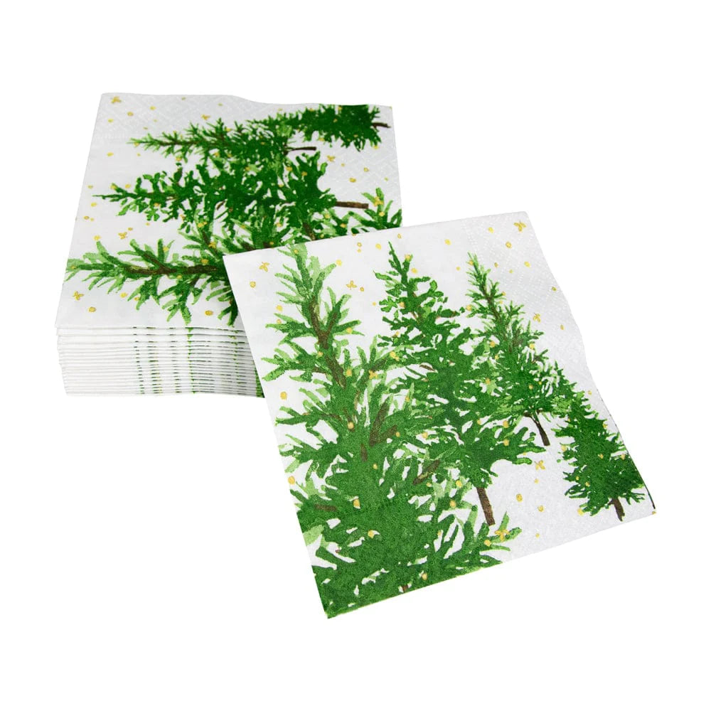 White Christmas Cocktail Napkins