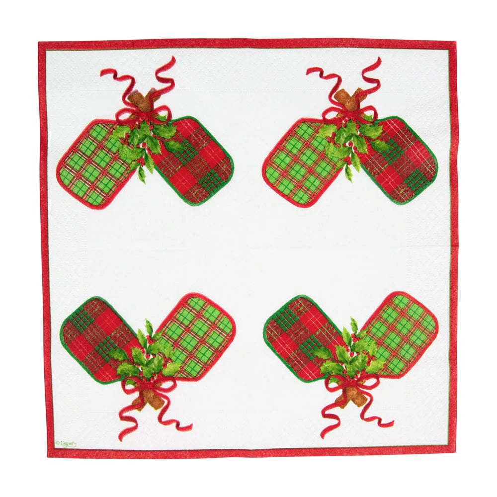 Christmas Pickleball Cocktail Napkin