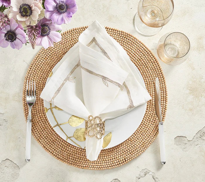 Wood Round Placemat in Natural