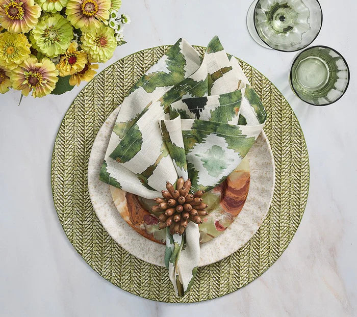 Chevron Placemat in Moss