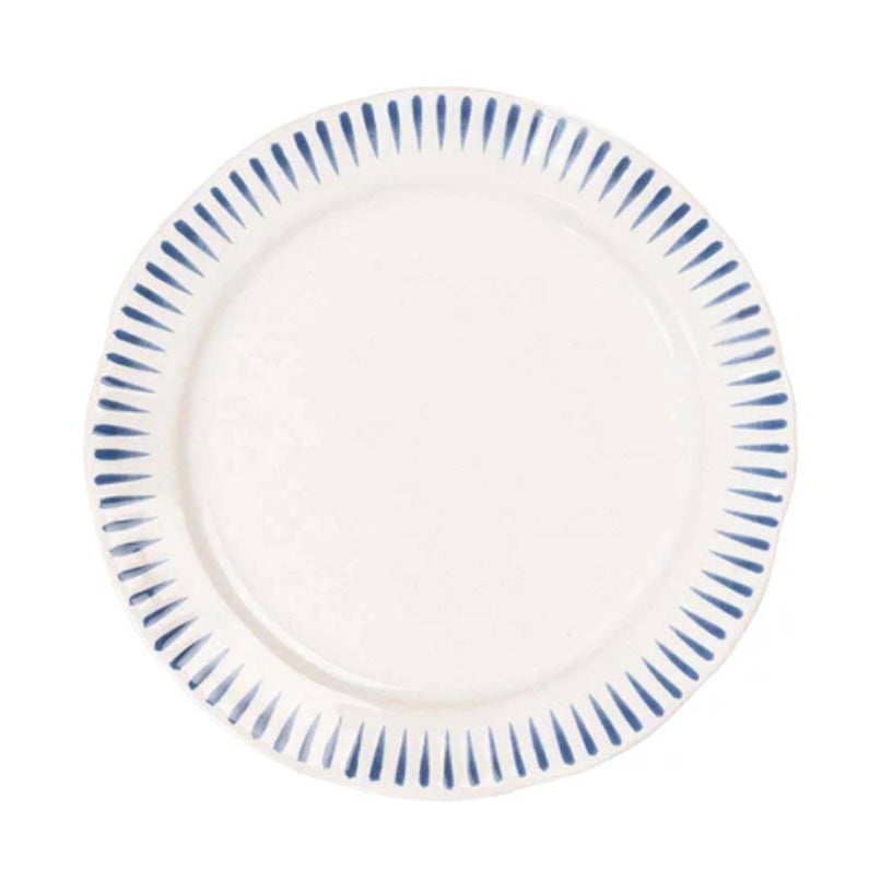 Sitio Stripe Dinner Plate - Delft Blue