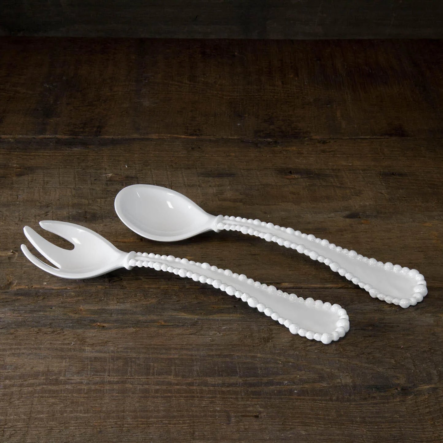 VIDA Alegria Large Salad Servers Set (White)