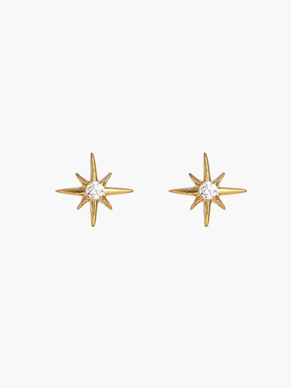 Rizen Jewelry Adoring Star Stud Earrings, Gold-plated