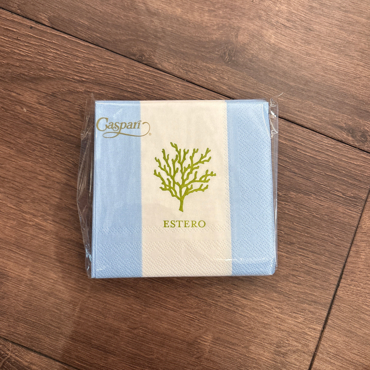 Estero Coral Light Blue Cocktail Napkins