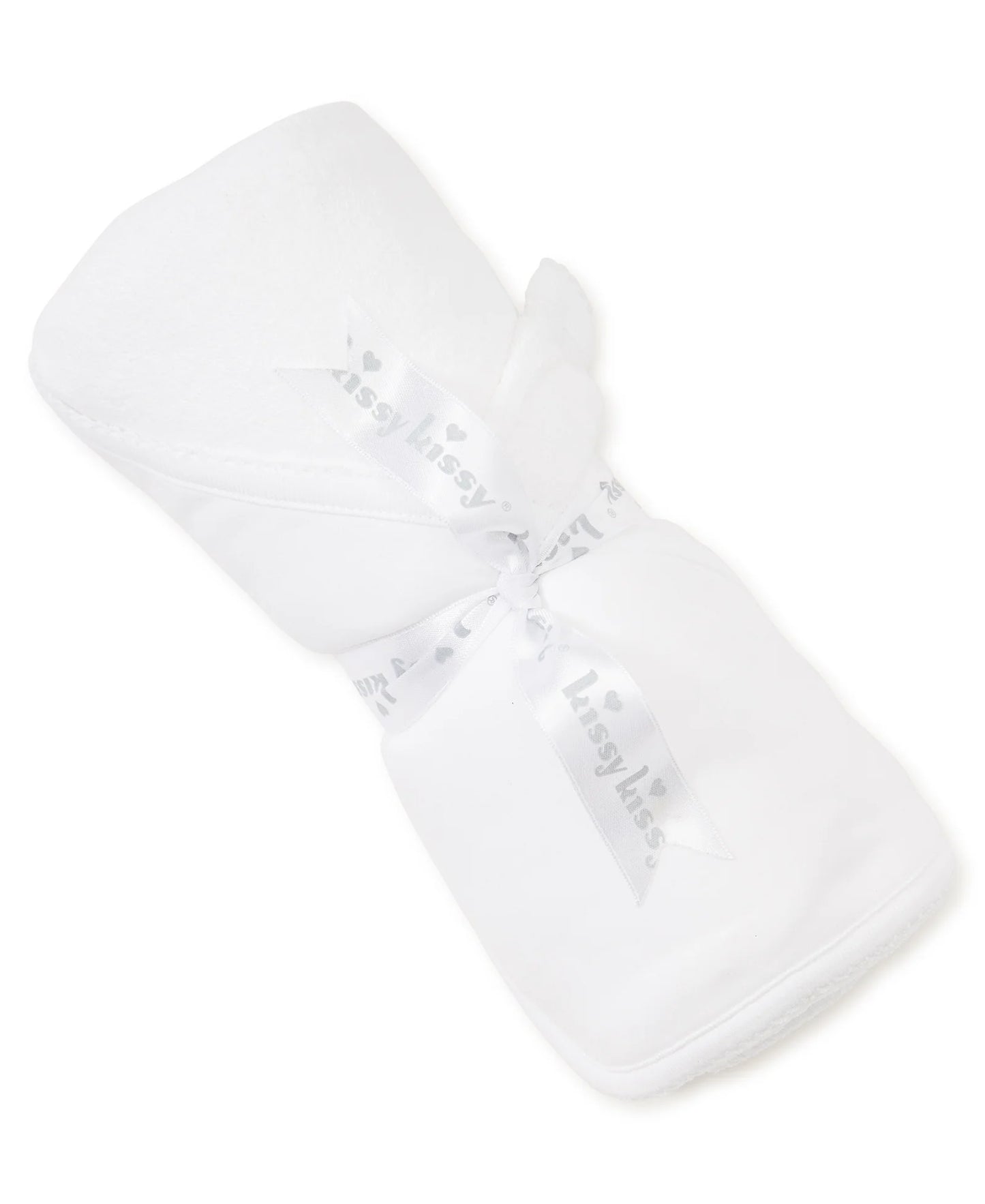 White Basics Hooded Towel & Mitt Set
