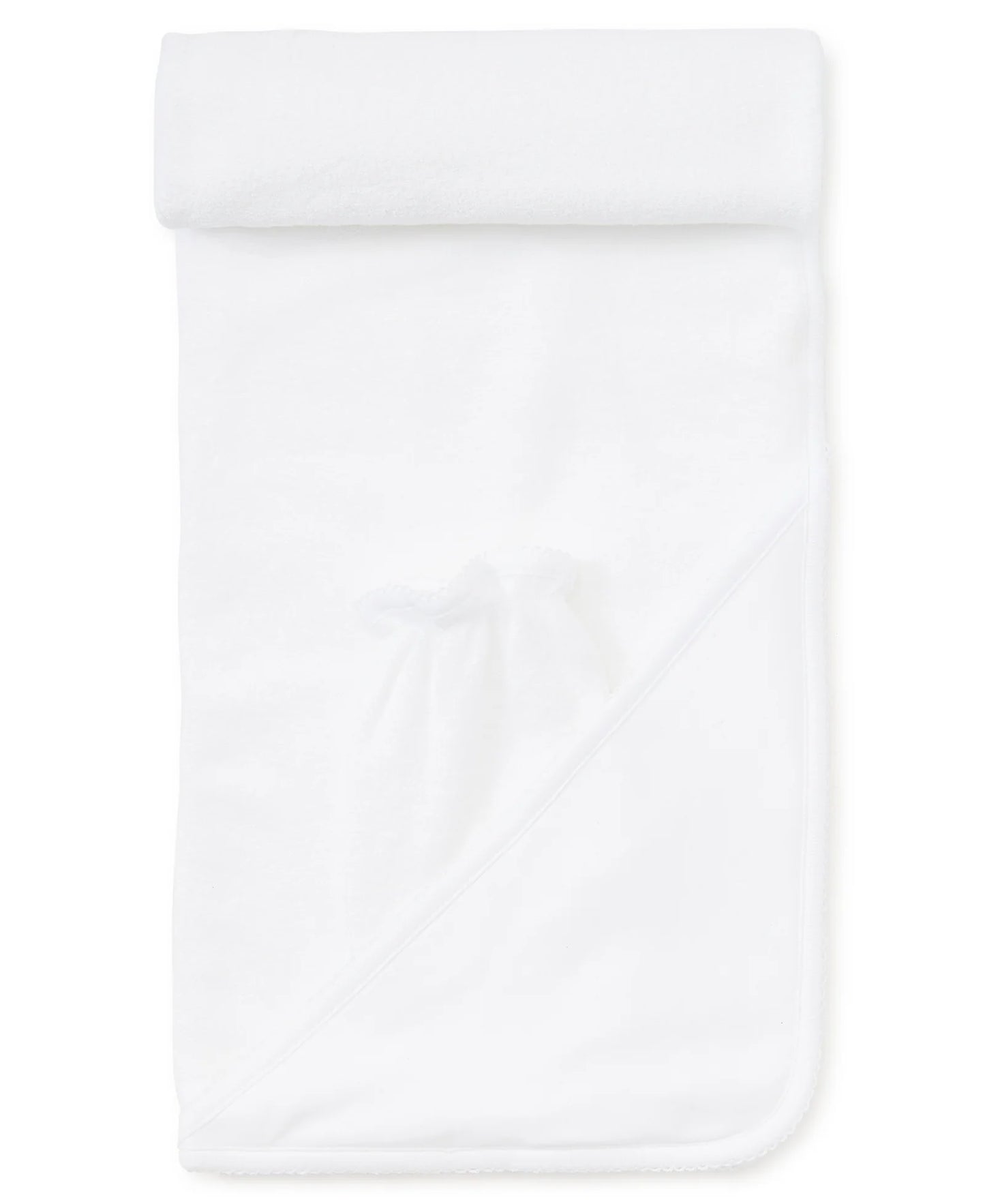 White Basics Hooded Towel & Mitt Set