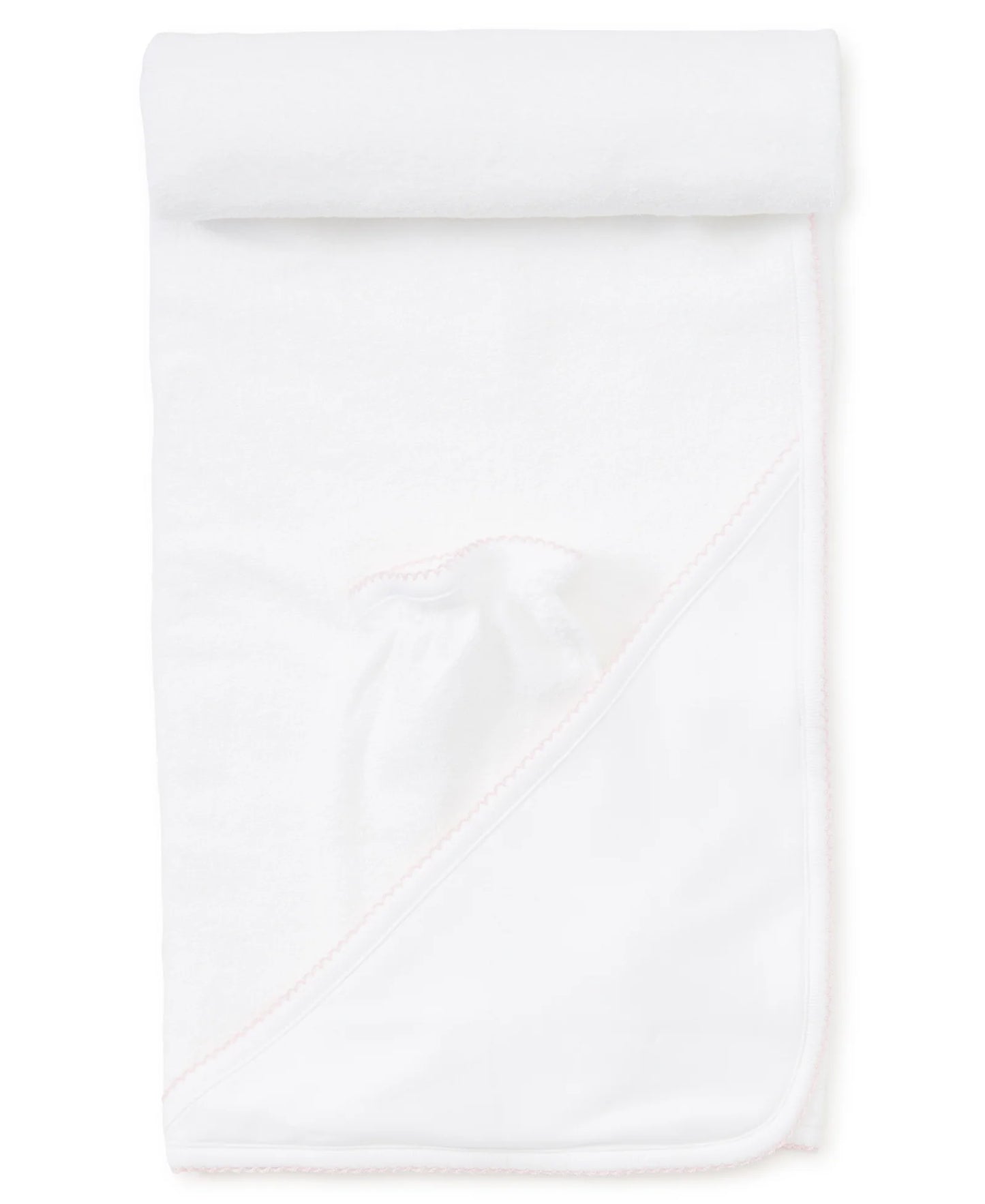 White/Pink Basics Hooded Towel & Mitt Set