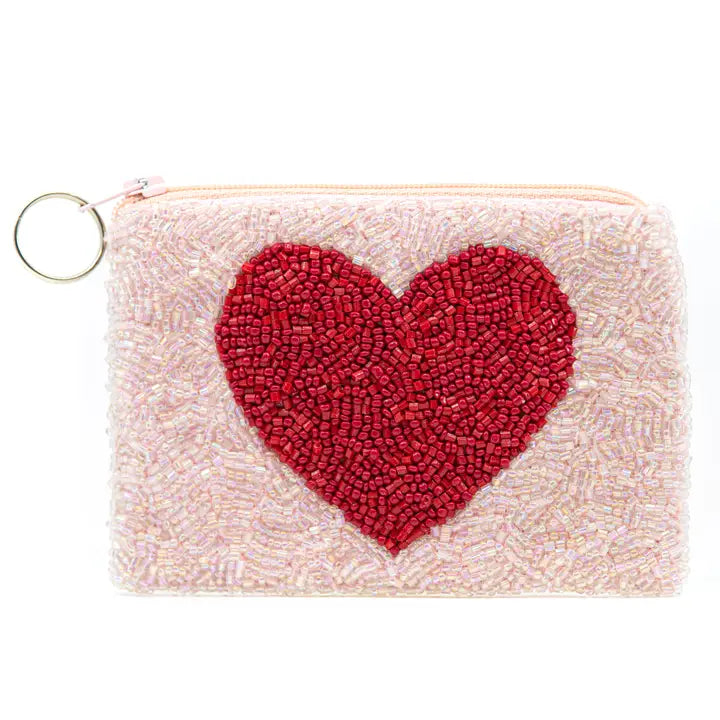 Red Heart and Pink Coin Purse