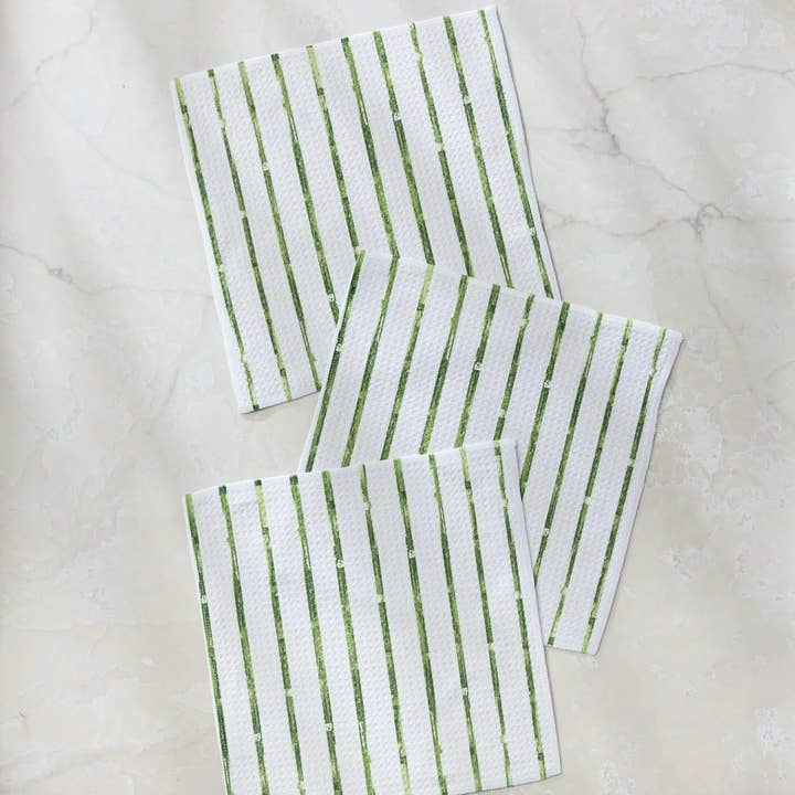 Greenhouse Stripe Dishcloth Set of 3
