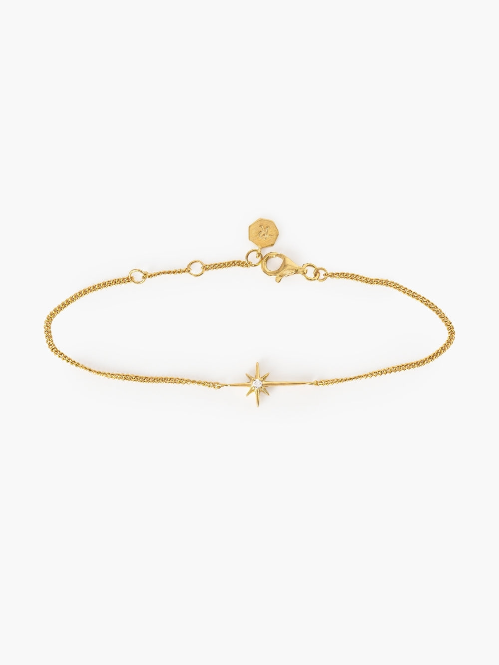 Rizen Jewelry Adoring Star Bracelet, Gold-plated 6.7"