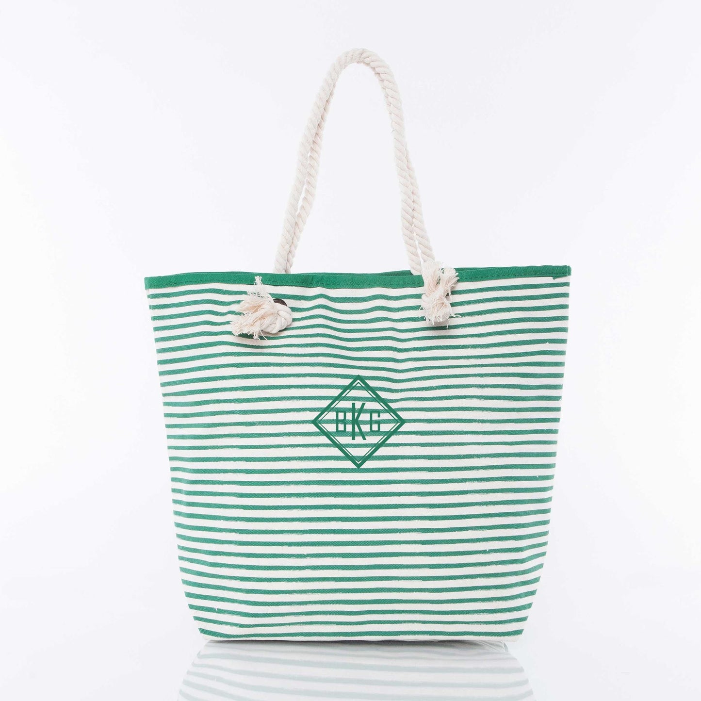 Striped Knotted Rope Tote