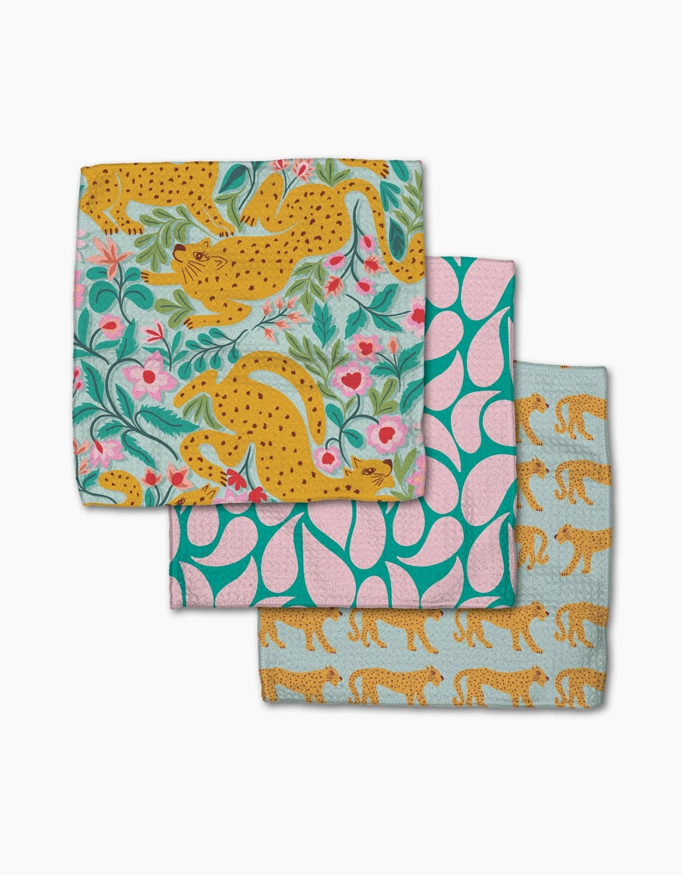Cheetah Haven Dishcloth Set of 3