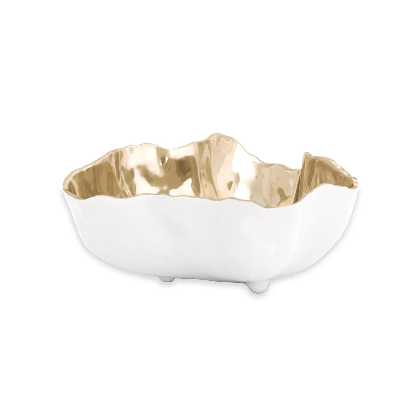 Thanni Soho Onyx White and Gold Large Bowl