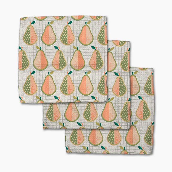 Mod Pears Dishcloth Set of 3