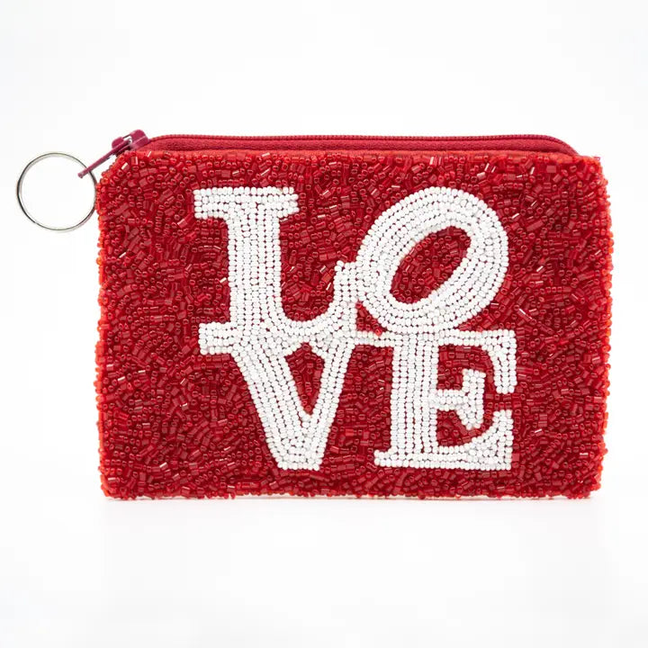 Red/White LOVE Coin Purse
