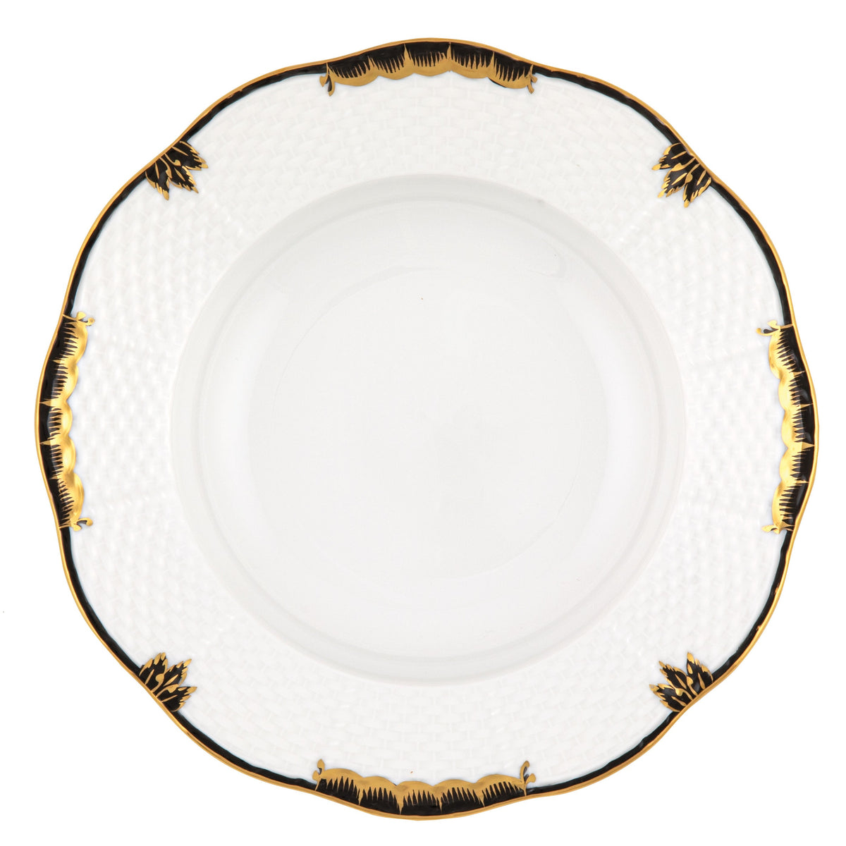 Princess Victoria Black Rim Soup Plate