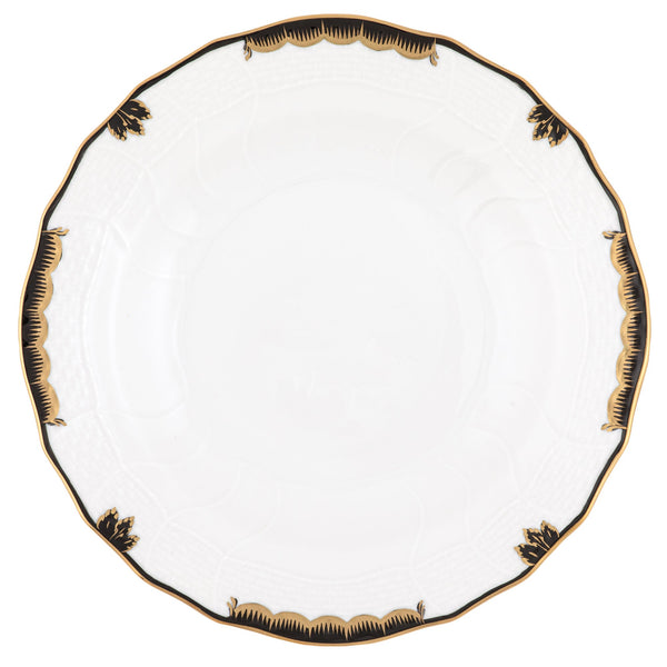 Princess Victoria Black Dessert Plate