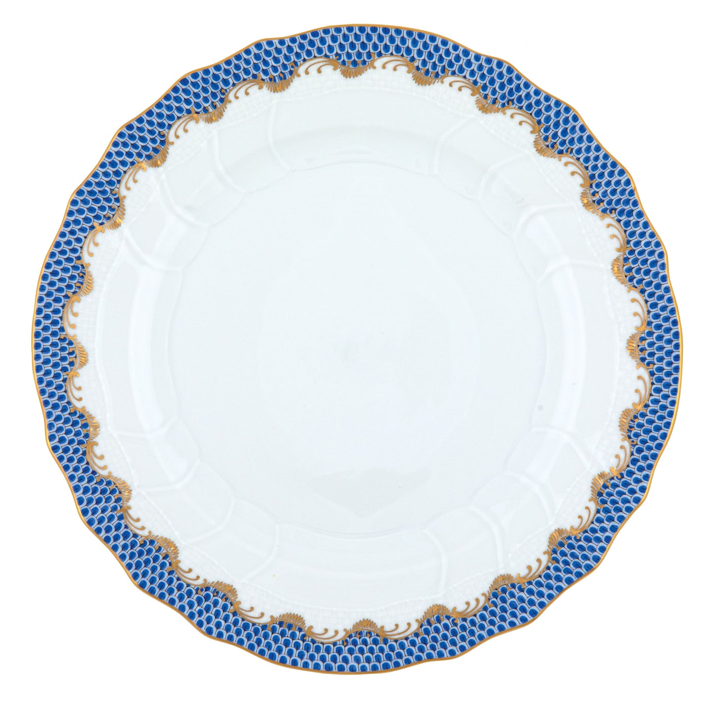 Fish Scale Dinner Plate in Blue