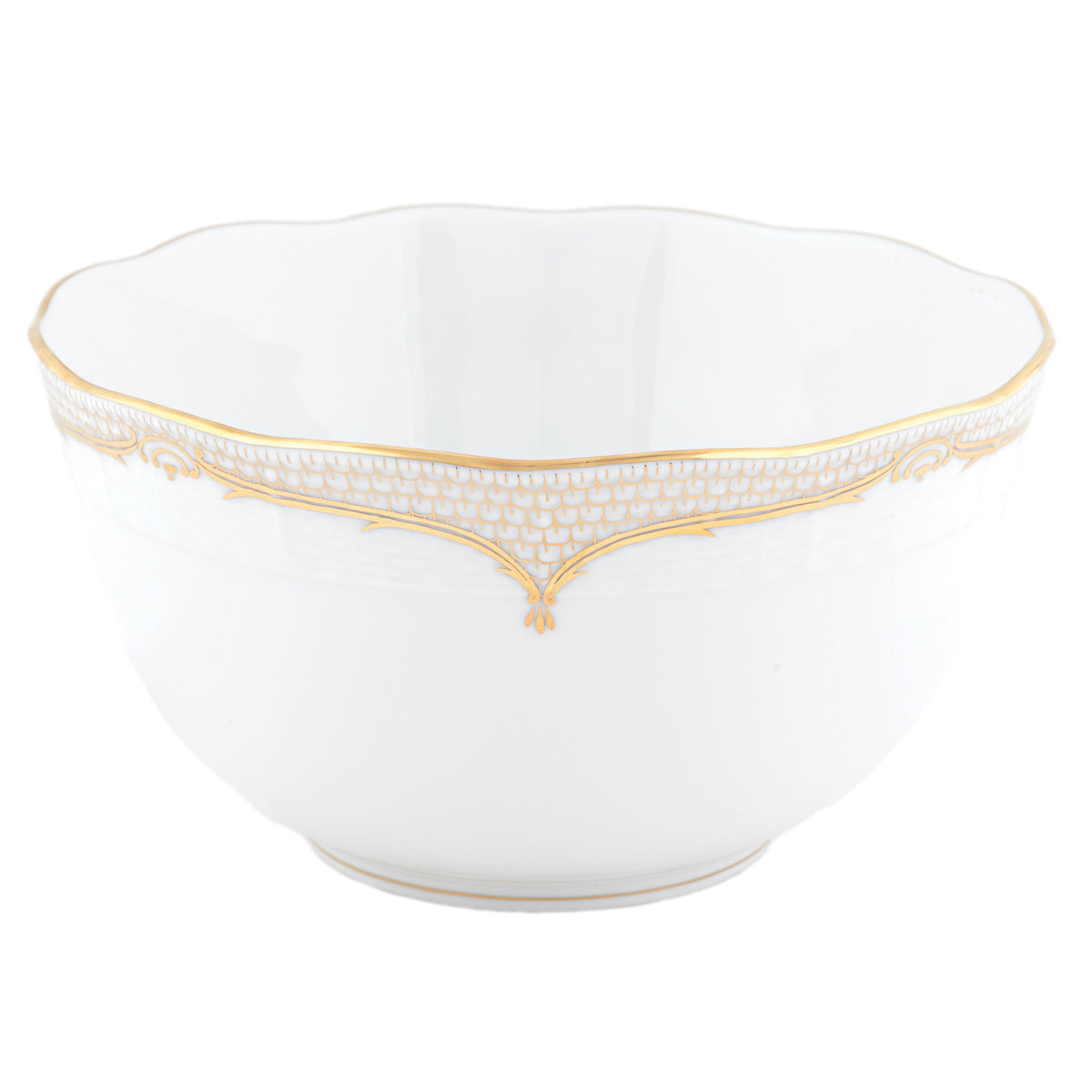 Golden Elegance Round Bowl