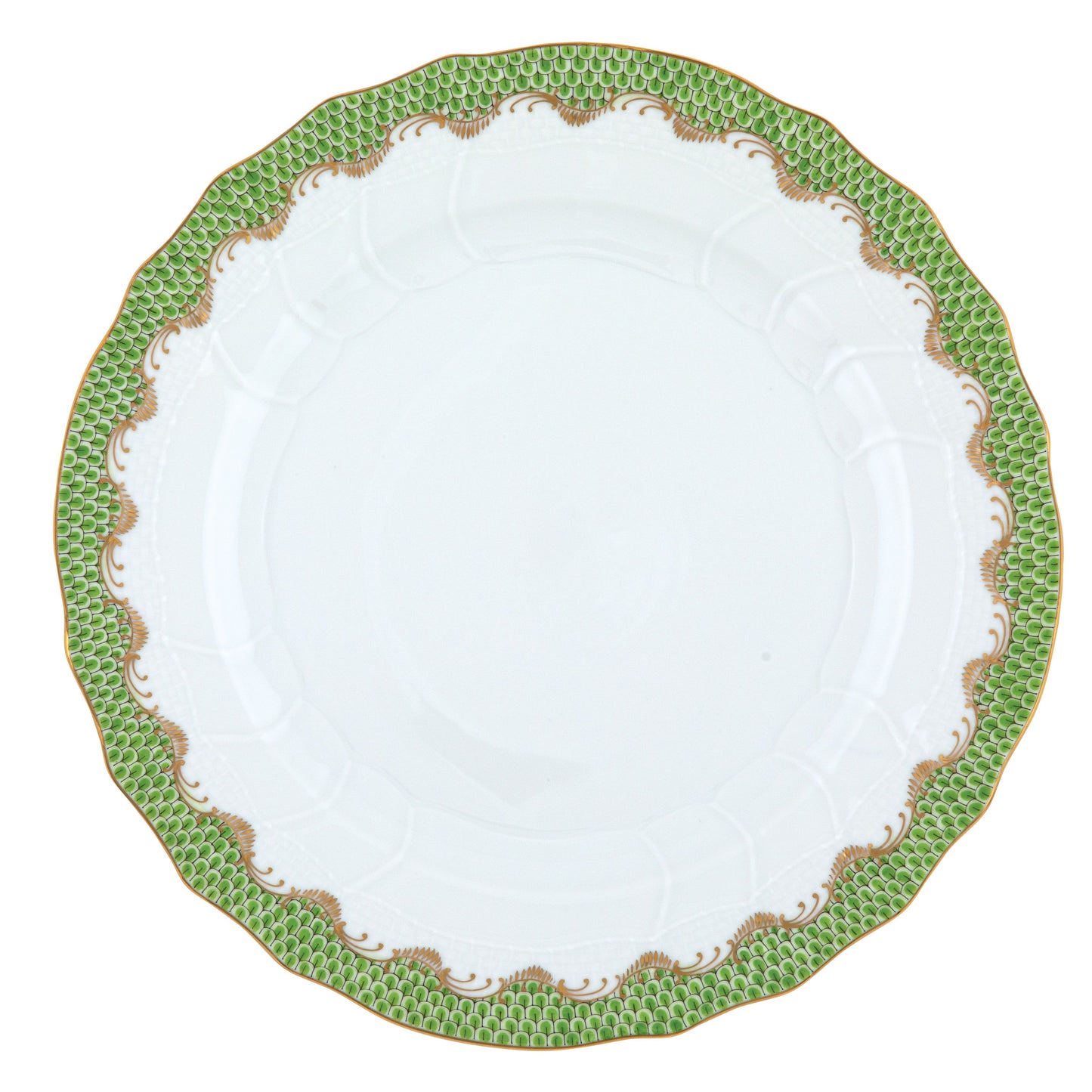 Fish Scale Dinner Plate in Evergreen