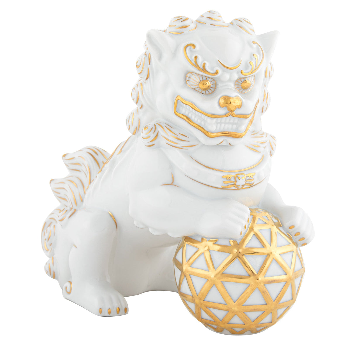 Foo Dog Looking Right — Gold