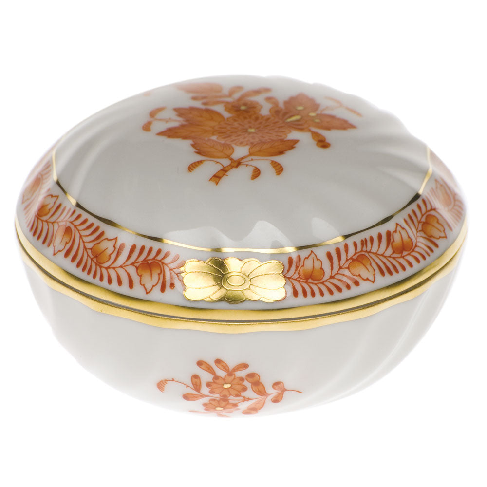 Chinese Bouquet Rust Ring Box