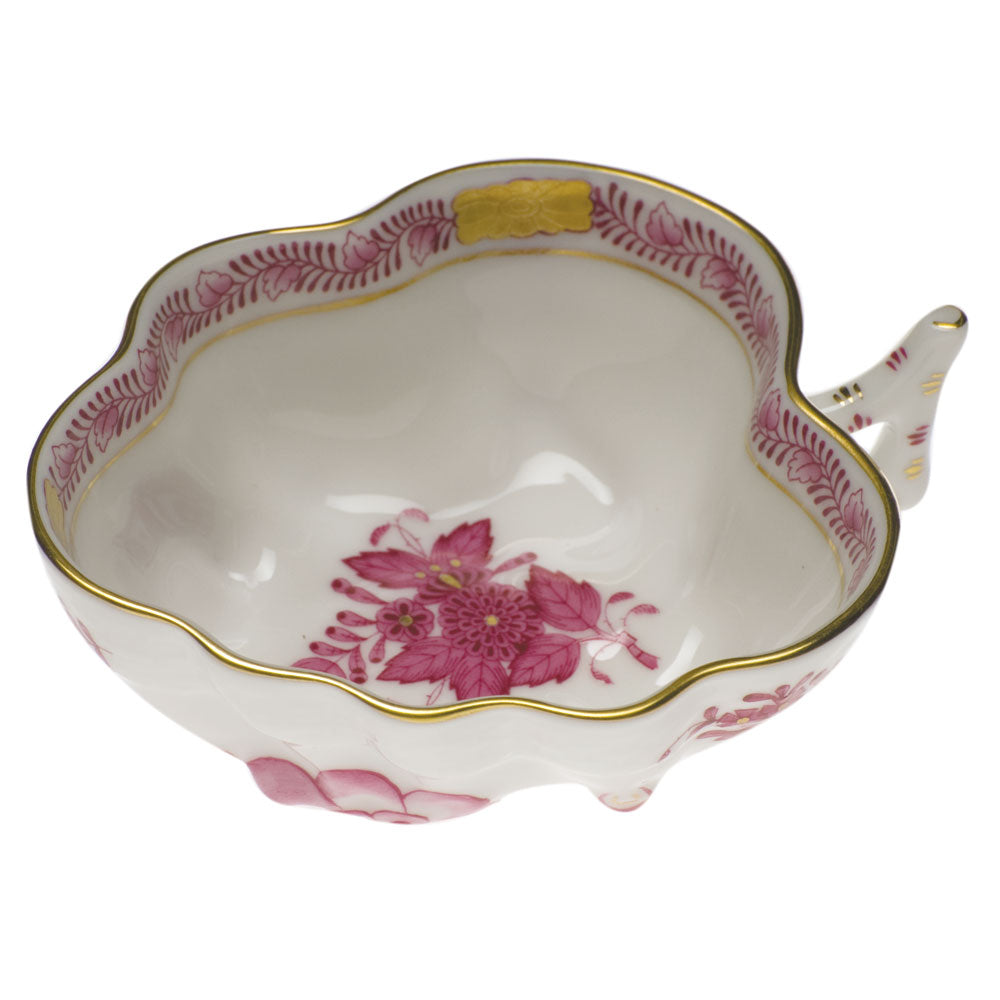 Chinese Bouquet Raspberry Deep Leaf Dish