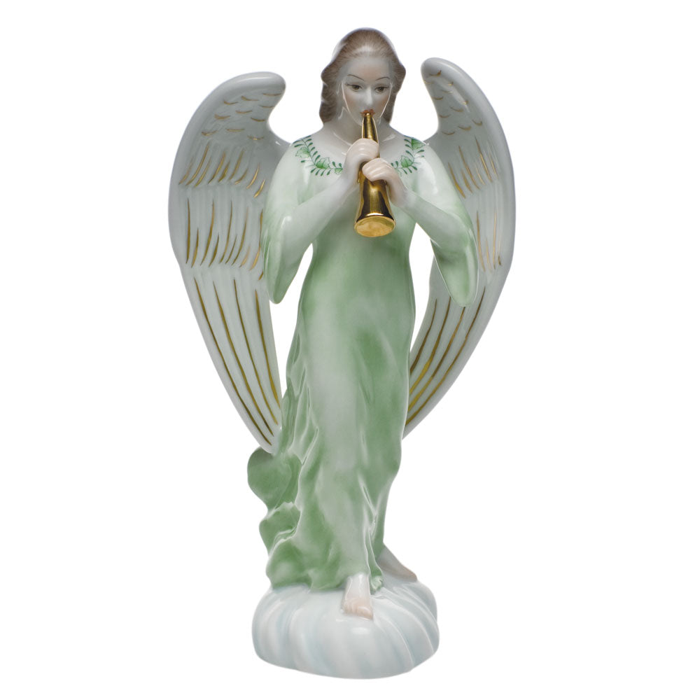 Chinese Bouquet Garland Green Angel with Horn