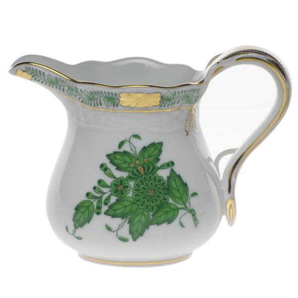 Chinese Bouquet Green Creamer, 4 oz, 3.25″ tall