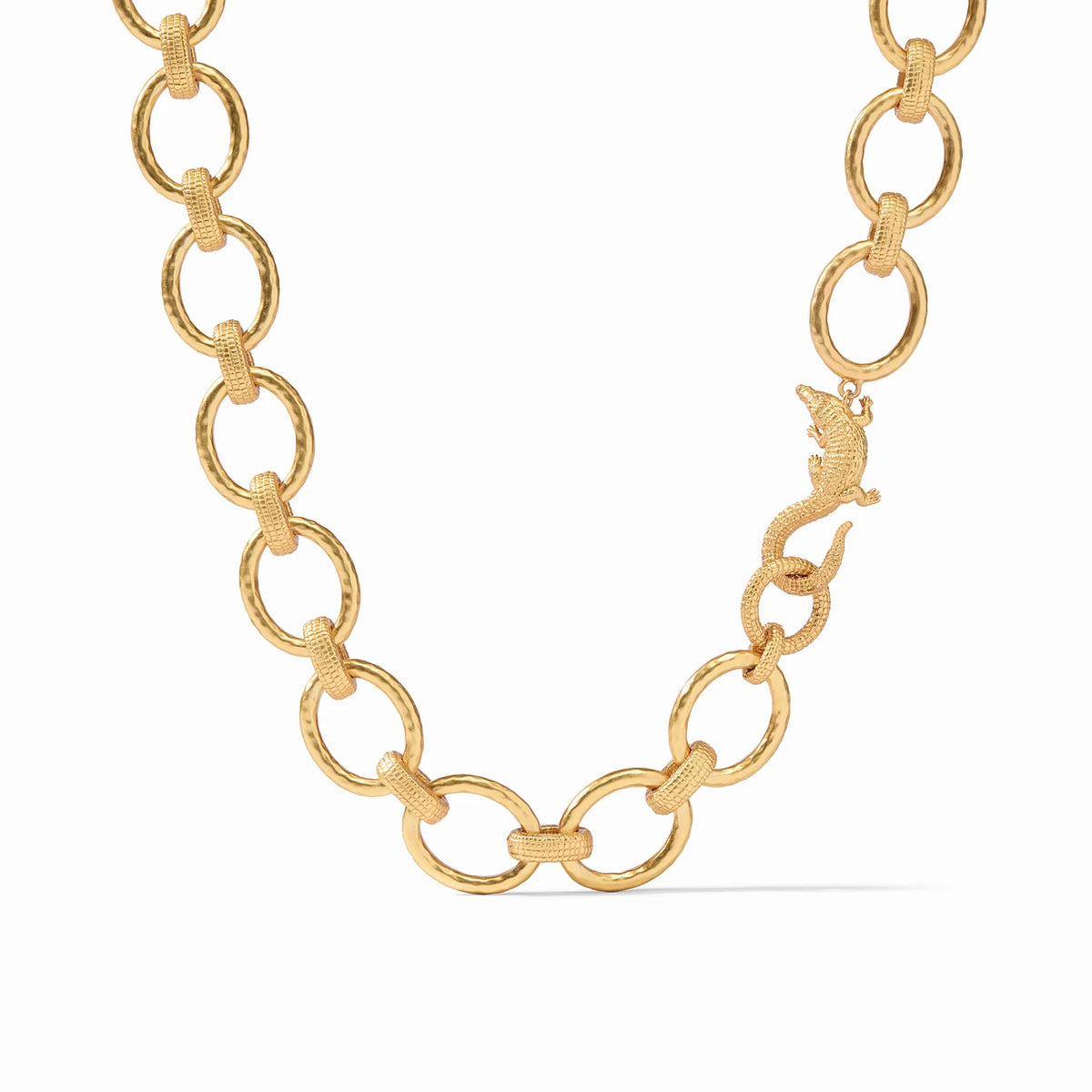 Gold Alligator Link Necklace