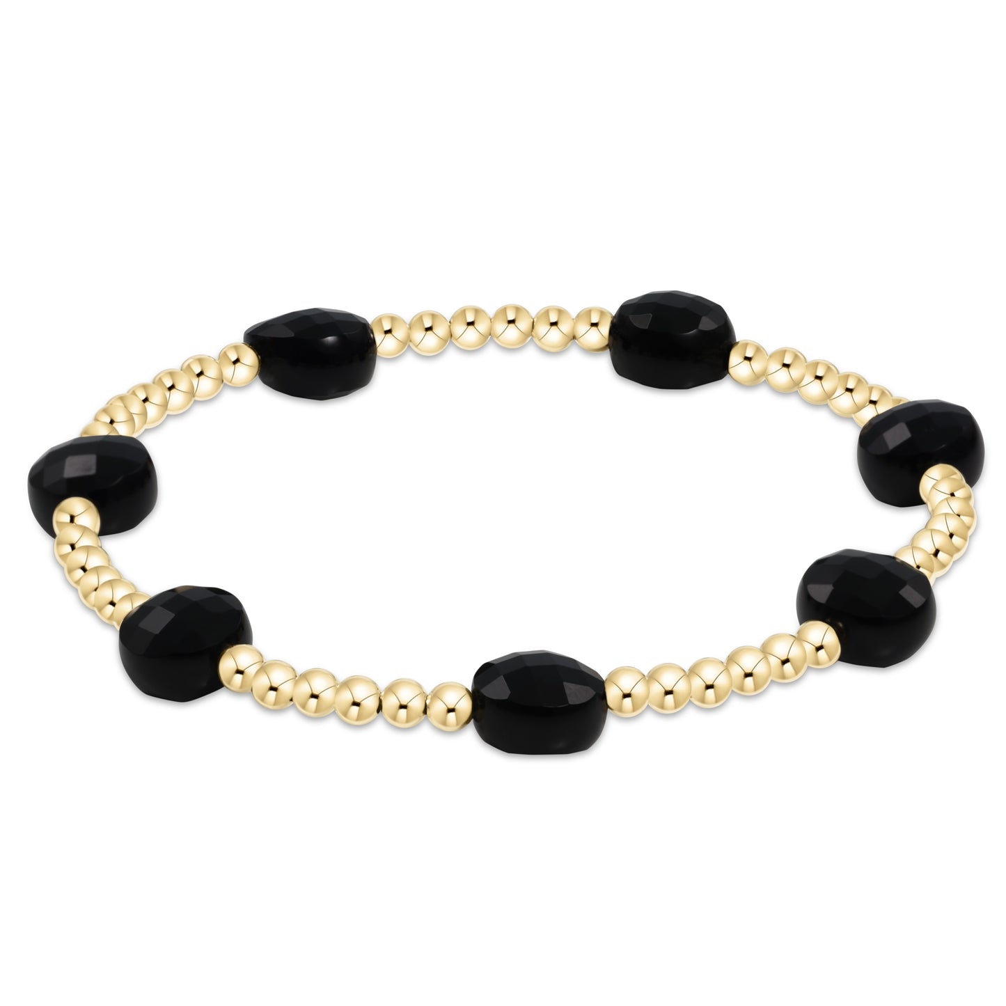 admire gemstone gold 3mm bead bracelet