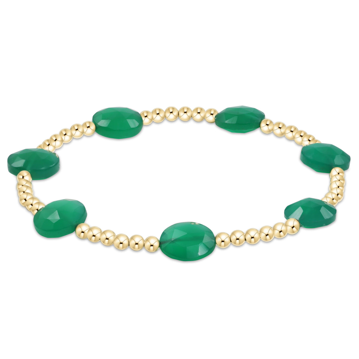 admire gemstone gold 3mm bead bracelet