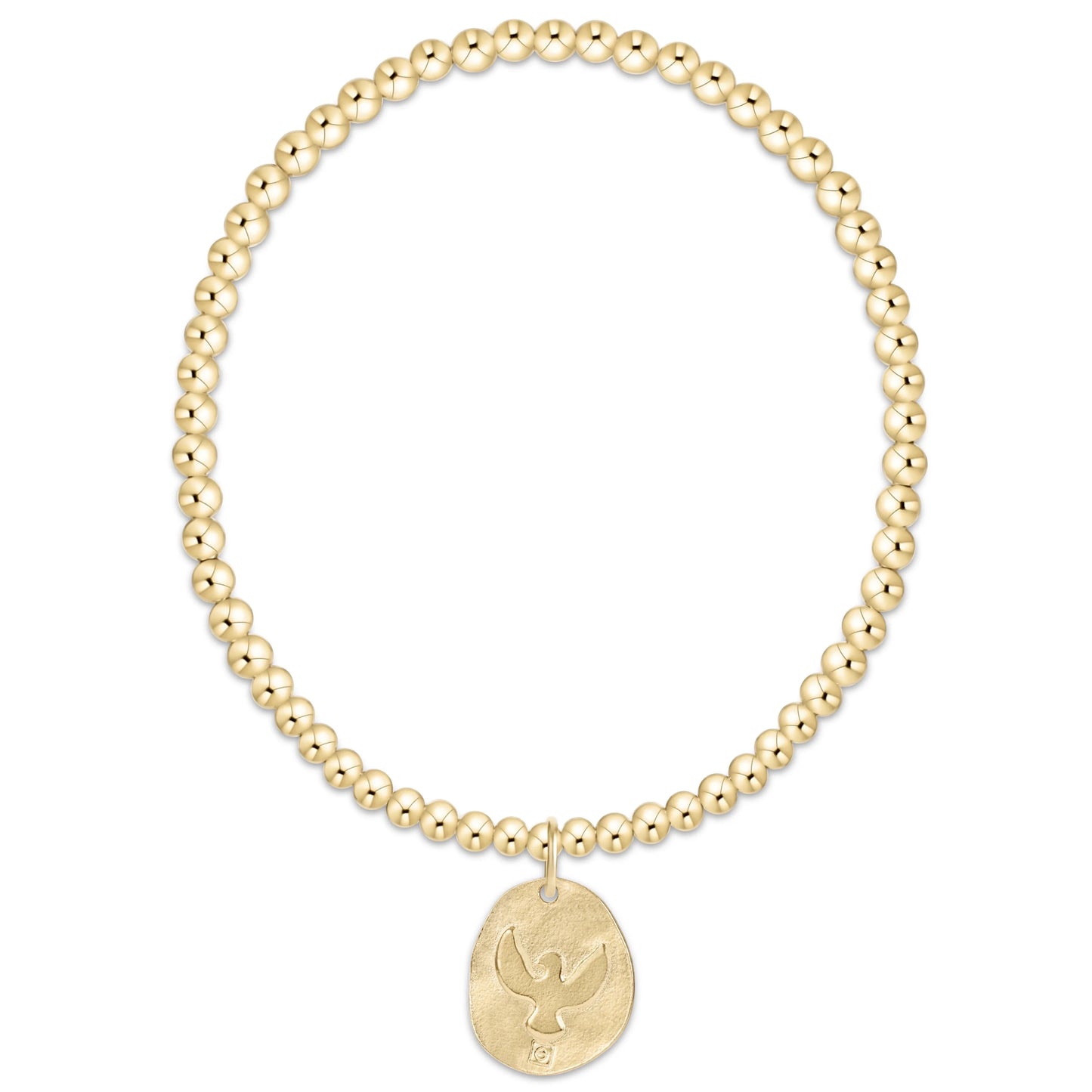 Classic Gold 3mm Bracelet 250 - Inspire America Gold Disc