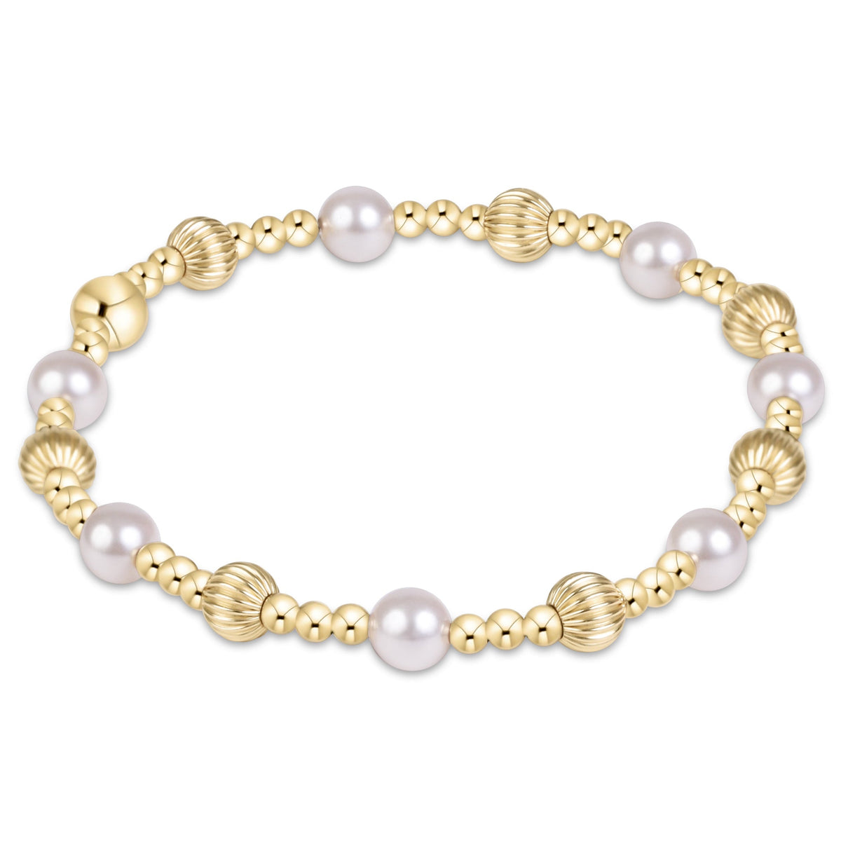 enewton Dignity Sincerity Gold 5mm Bracelet - Pearl