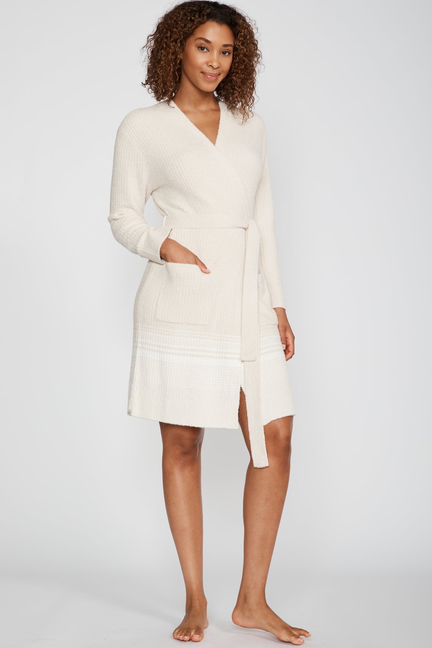 CCL Variegated Stripe Ribbed Robe