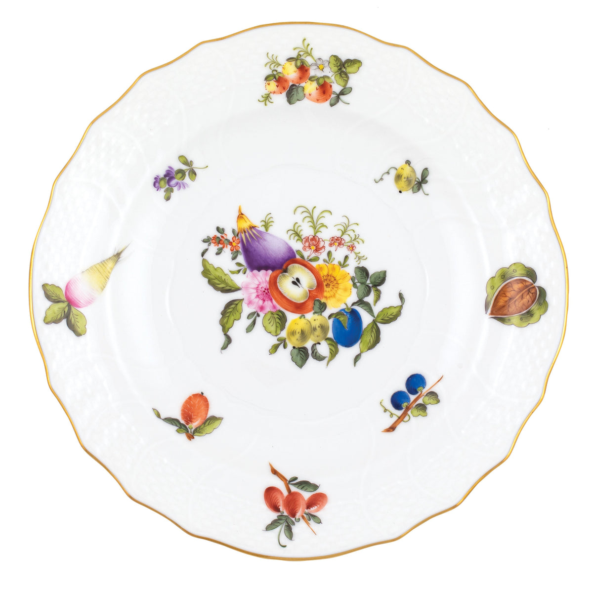 Fruits & Flowers Salad Plate, Motif 1