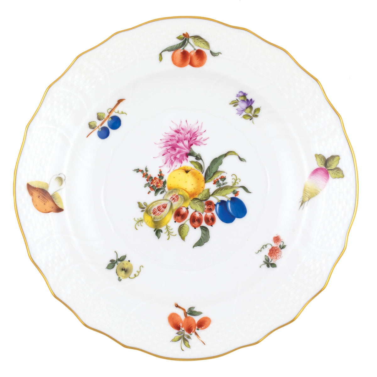 Fruits & Flowers Salad Plate, Motif 5