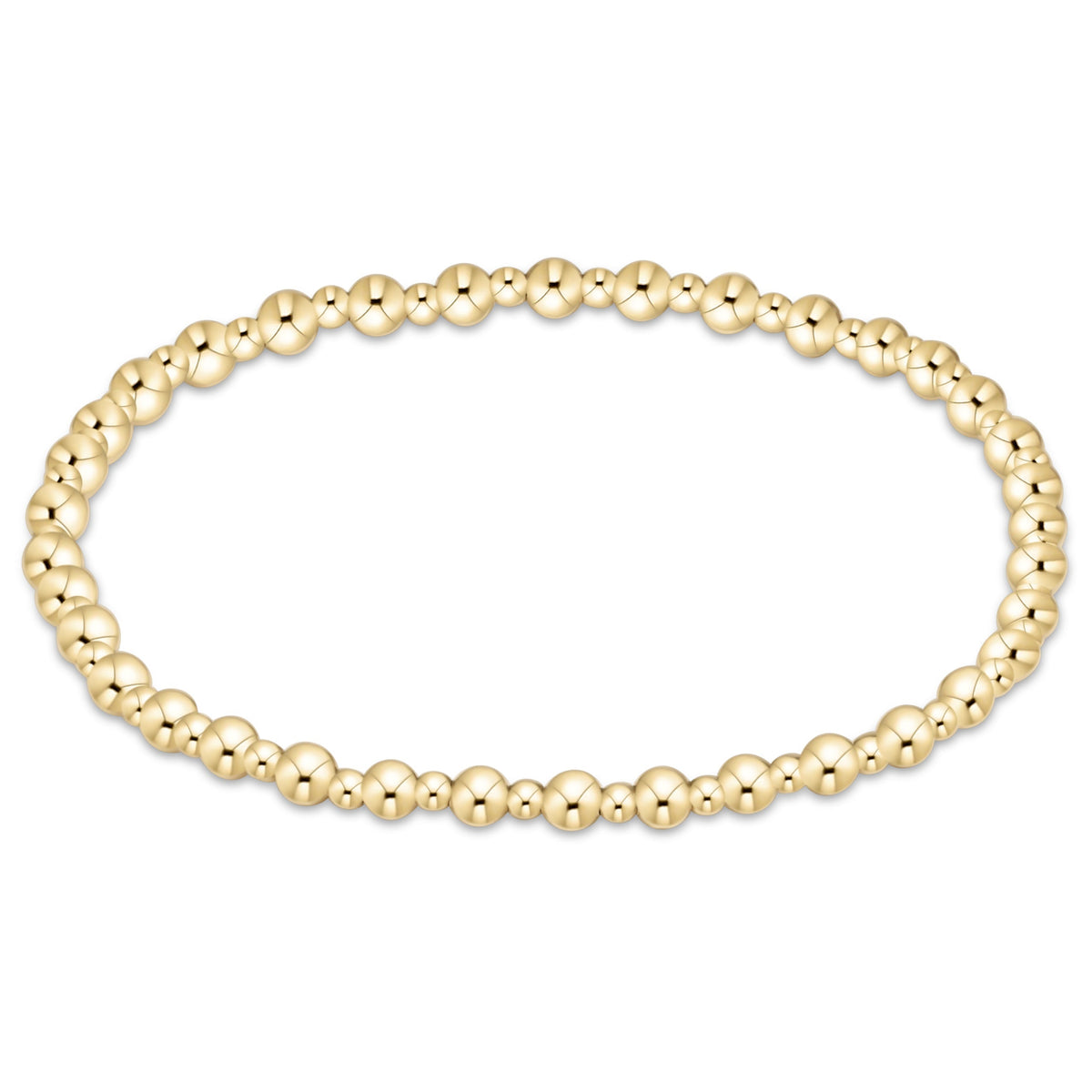 enewton Classic Grateful Gold Bead Bracelet, 3mm
