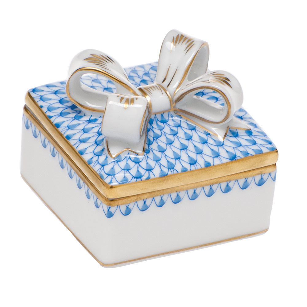 Box with Bow — Blue