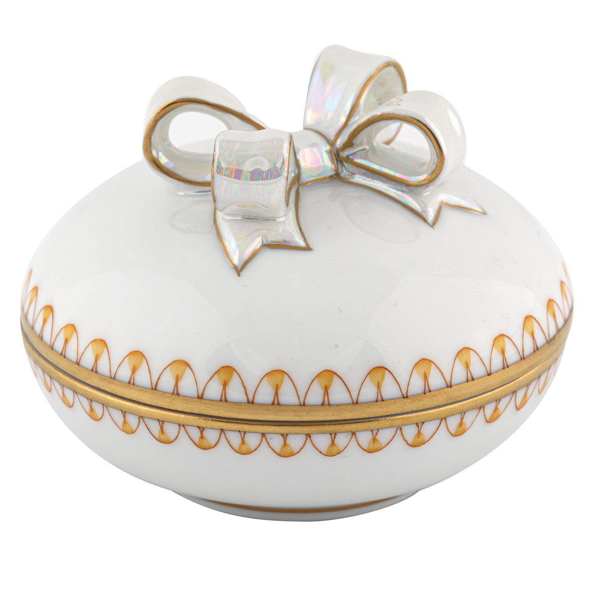 Round Box with Bow — Butterscotch
