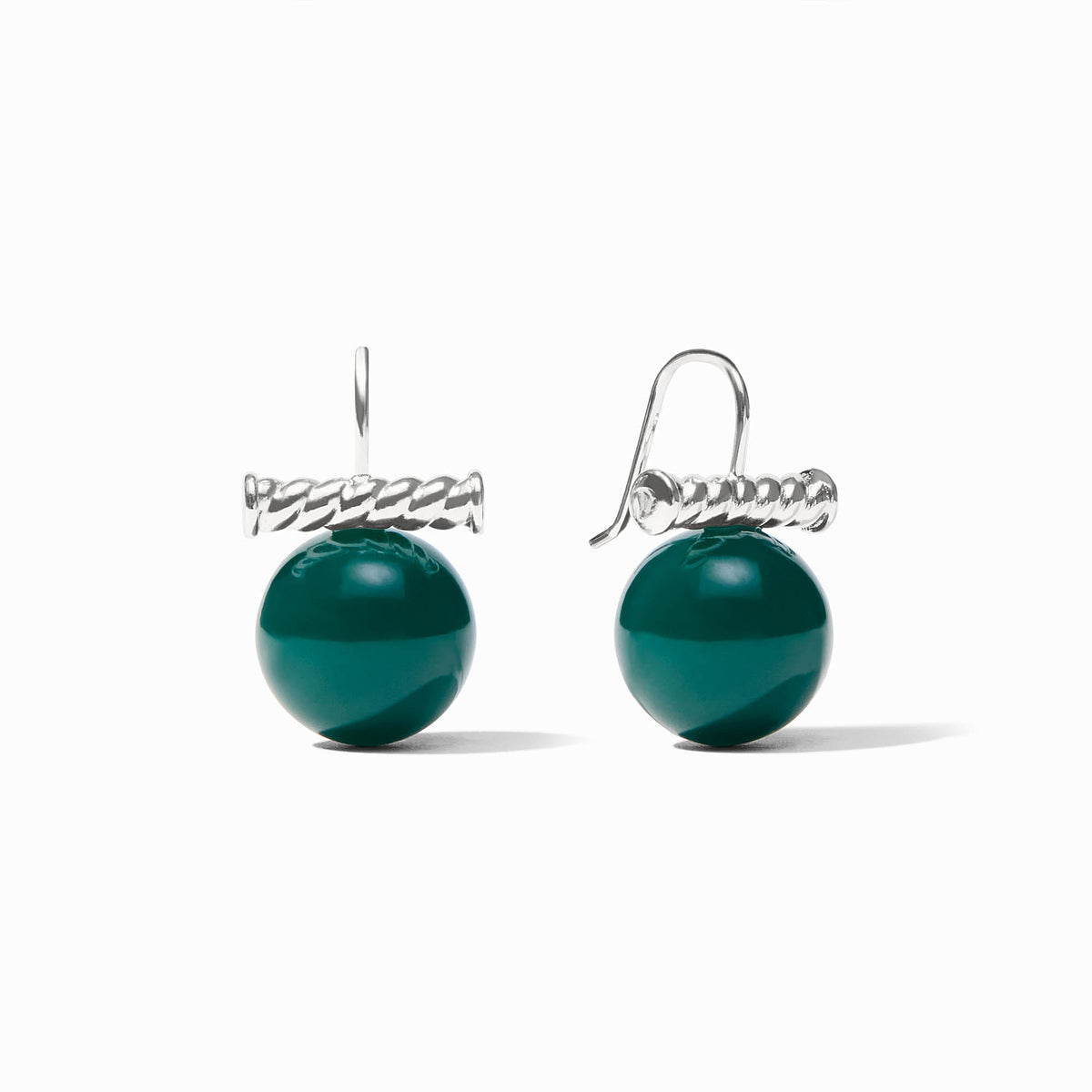 Julie Vos Sterling Blair Earring, Hunter Green