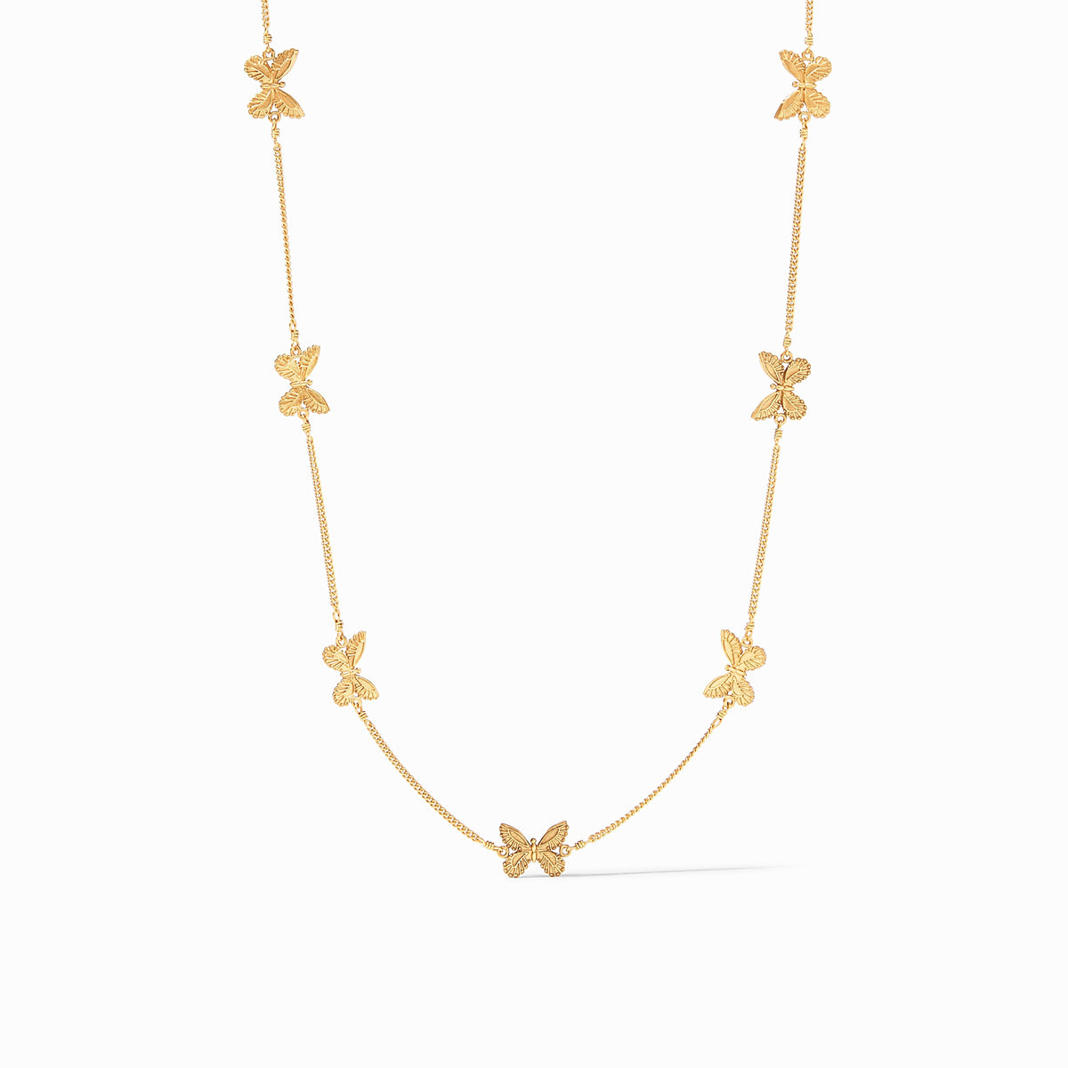 Julie Vos Butterfly Delicate Station Necklace, Gold