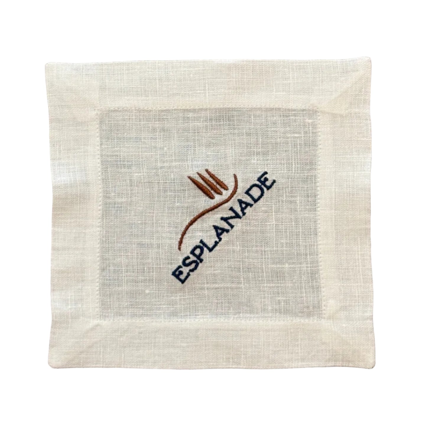 Embroidered Linen Cocktail Napkins