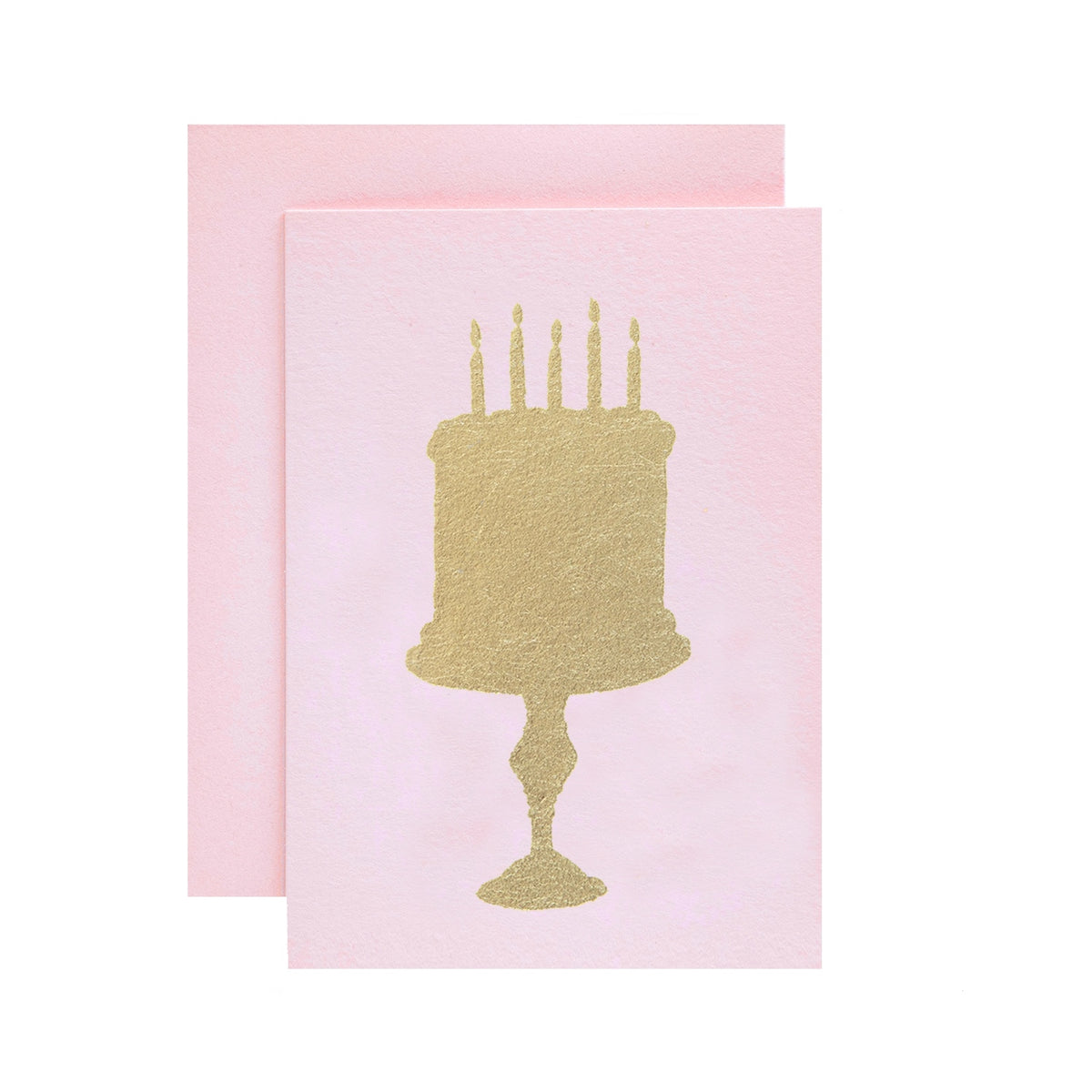 Light Pink Birthday Cake Card