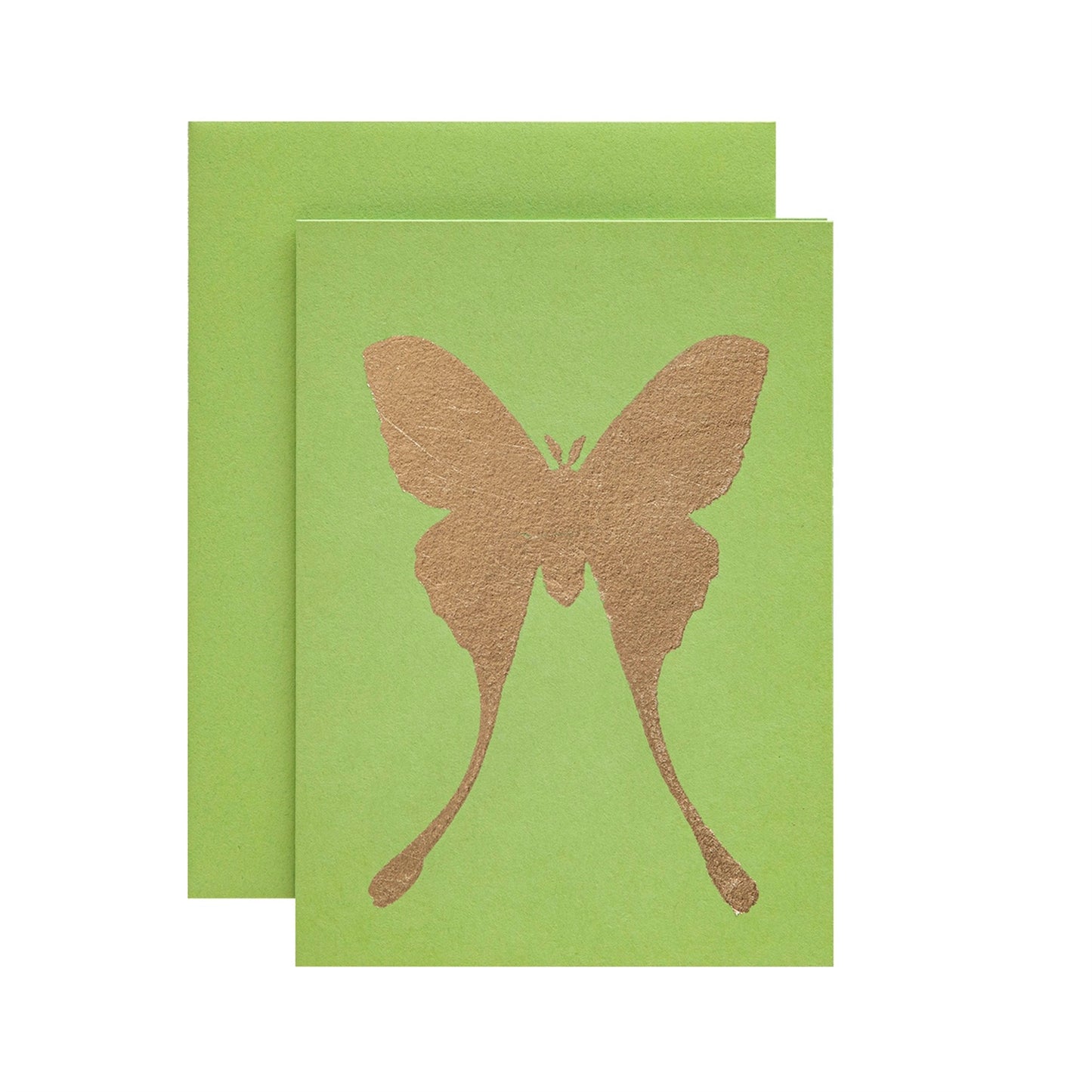 Lime Green Luna Moth Card